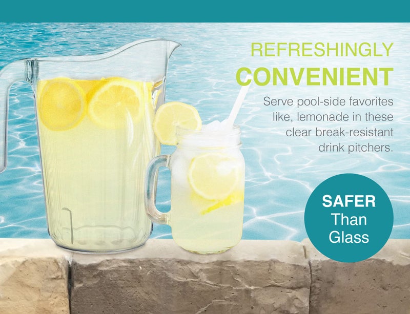 Arrow Home Products Clear Plastic Pitcher, 60 Ounce - Space-Saving Stackable Design - Fill with Ice Water, Beer or Juice - Ideal for Bars and Restaurants - Made in the USA, BPA Free, Dishwasher Safe - Image 5